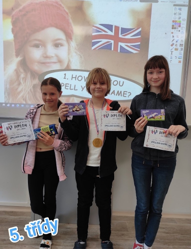 Anglická soutěž Spelling games f09